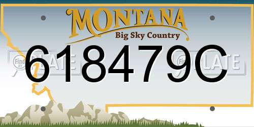 618479C Montana License Plate
