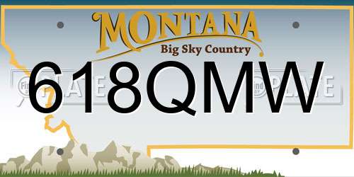 618QMW Montana License Plate