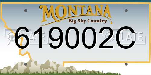 619002C Montana License Plate