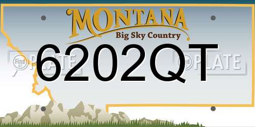 6202QT Montana License Plate