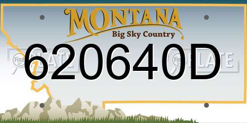 620640D Montana License Plate