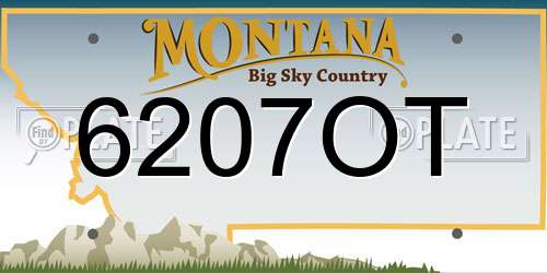 6207OT Montana License Plate