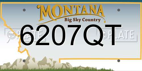 6207QT Montana License Plate