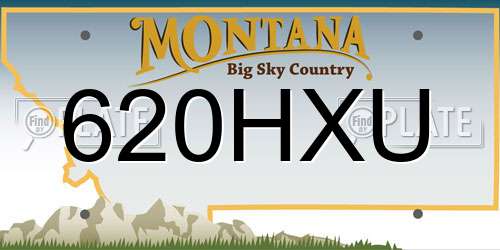 620HXU Montana License Plate