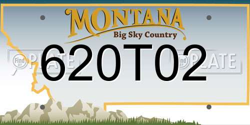 620T02 Montana License Plate
