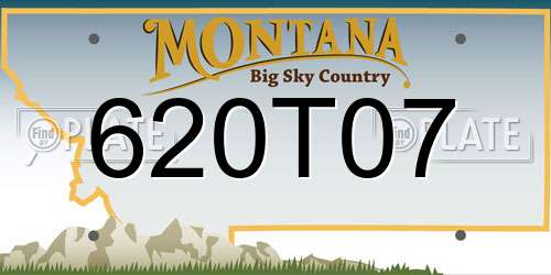 620T07 Montana License Plate