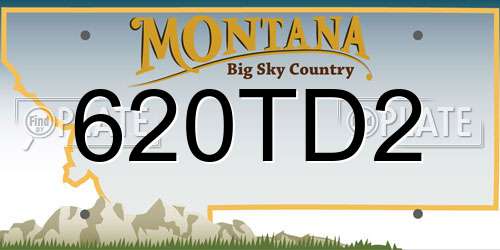 620TD2 Montana License Plate