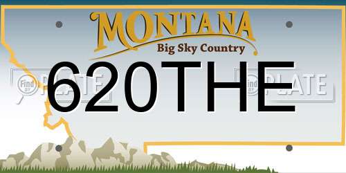 620THE Montana License Plate