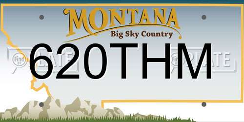 620THM Montana License Plate