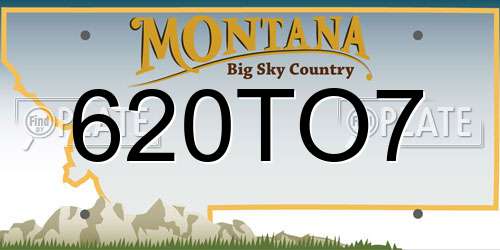 620TO7 Montana License Plate