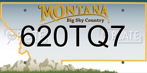 620TQ7 Montana License Plate