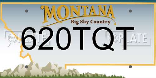 620TQT Montana License Plate
