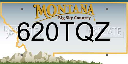 620TQZ Montana License Plate