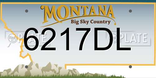 6217DL Montana License Plate