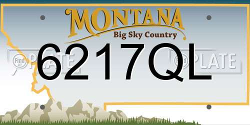 6217QL Montana License Plate