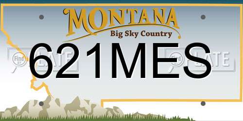 621MES Montana License Plate
