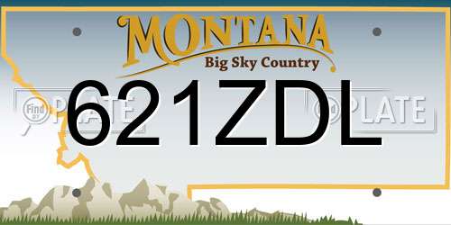 621ZDL Montana License Plate