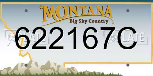 622167C Montana License Plate