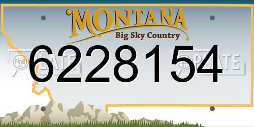 6228154 Montana License Plate