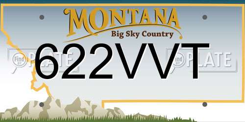 622VVT Montana License Plate