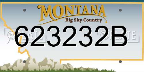 623232B Montana License Plate