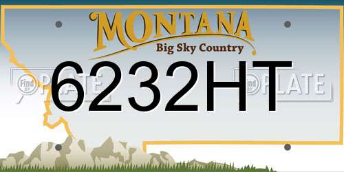 6232HT Montana License Plate