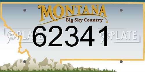 62341 Montana License Plate