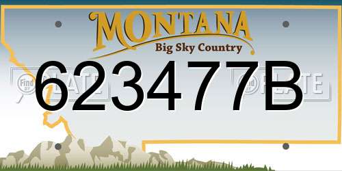 623477B Montana License Plate