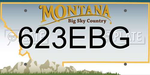 623EBG Montana License Plate