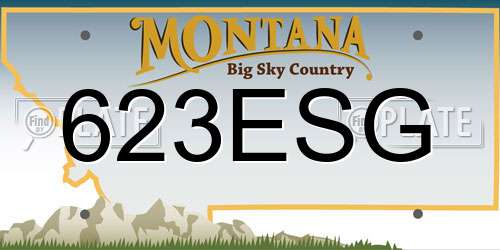 623ESG Montana License Plate