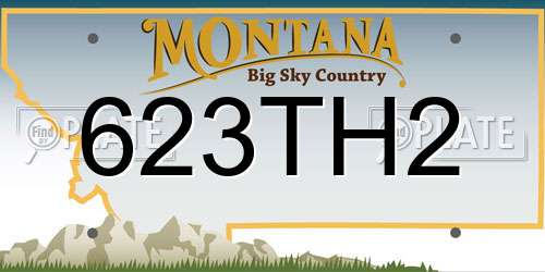 623TH2 Montana License Plate