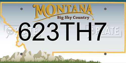 623TH7 Montana License Plate