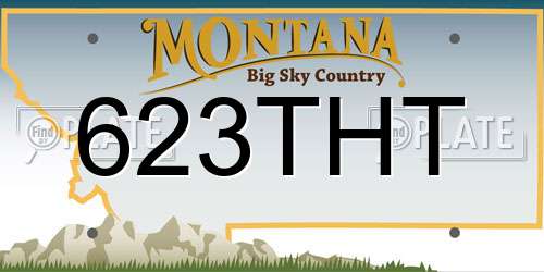 623THT Montana License Plate