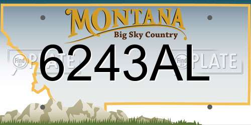 6243AL Montana License Plate
