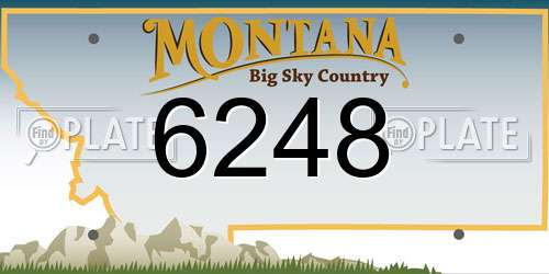 6248 Montana License Plate