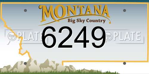 6249 Montana License Plate