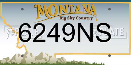 6249NS Montana License Plate
