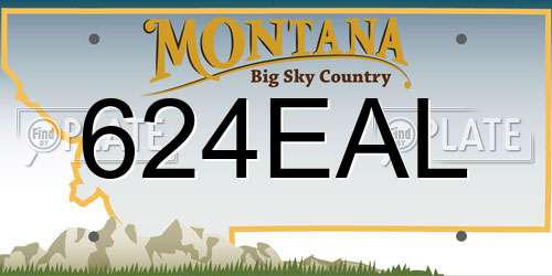 624EAL Montana License Plate