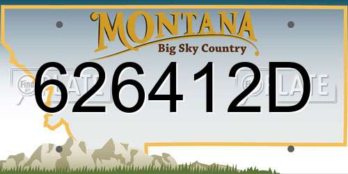 626412D Montana License Plate