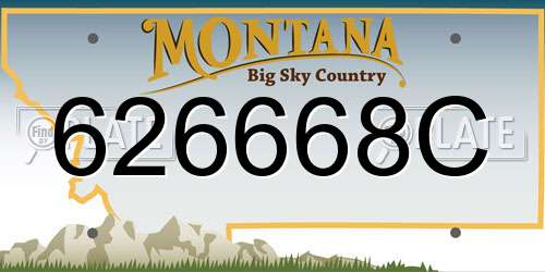 626668C Montana License Plate