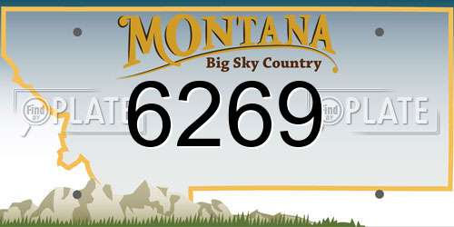 6269 Montana License Plate