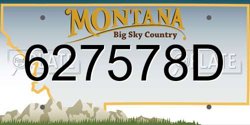 627578D Montana License Plate