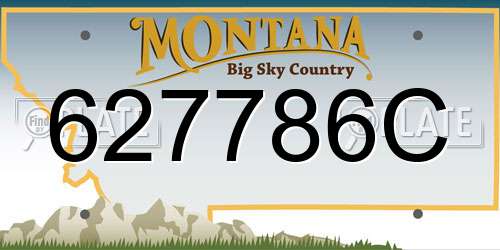 627786C Montana License Plate