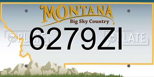 6279ZI Montana License Plate