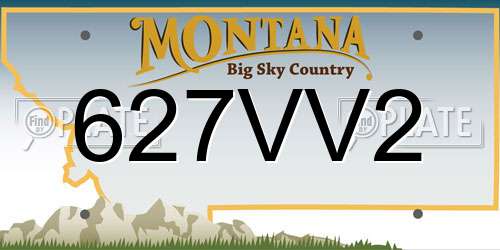 627VV2 Montana License Plate