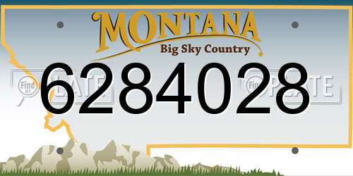 6284028 Montana License Plate