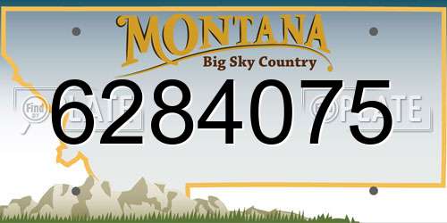 6284075 Montana License Plate
