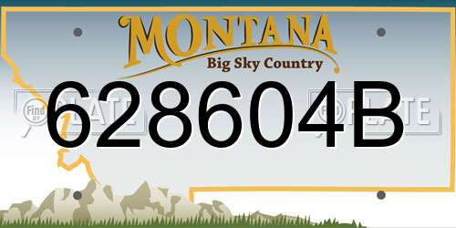 628604B Montana License Plate