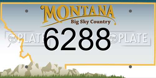 6288 Montana License Plate