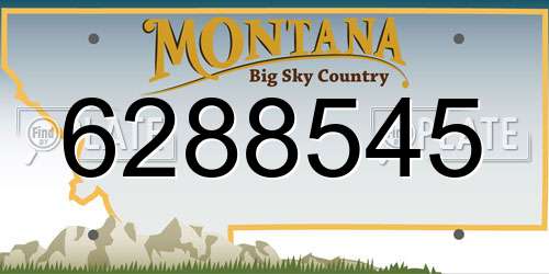 6288545 Montana License Plate